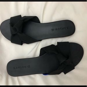 Rothys Knot Slides Black Size 10